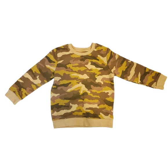 Cat & Jack Toddler Boys' Fleece Crewneck Pullover‎ Sweatshirt Olive Green 4T - Picture 1 of 1